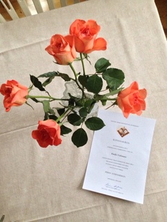 Railin kukat ja kunniakirja 20.11.2020.
Kuva Raili Tiitinen.