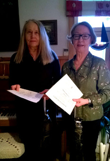 Leena Nordling ja Tarja Nissisen saivat 19.1.2019 Saulasolin 
10 vuotisjaulajainmerkin sekä kunniakirjan Sulasolilta.